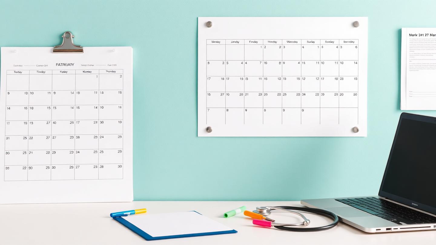 Cronograma de estudos semanal preenchido à mão em quadro branco